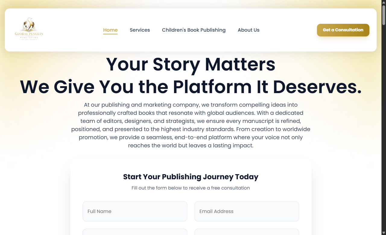 Global Penguin Publishing Website
